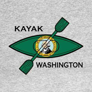 Kayak Washington State Flag T-Shirt